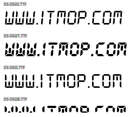 ds digital字体