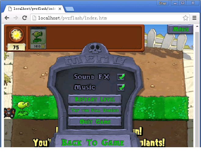 植物大战僵尸flash版