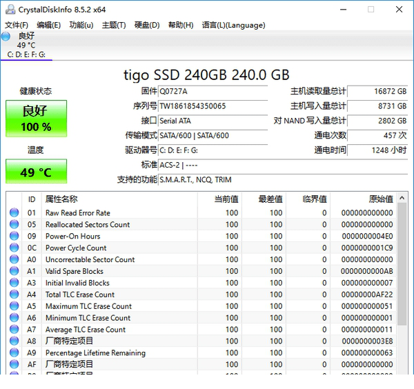 CrystalDiskInfo单文件版