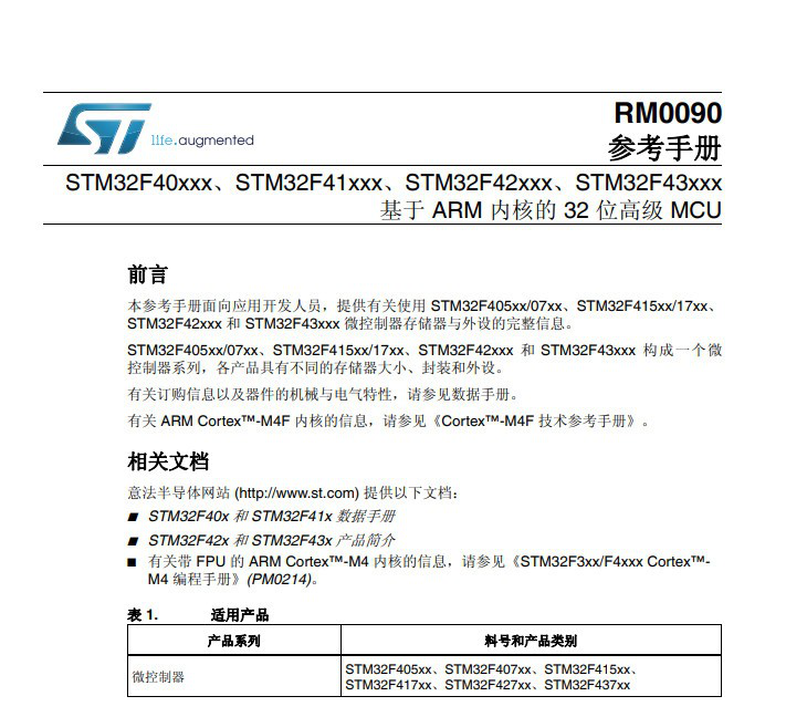 stm32f407中文手册