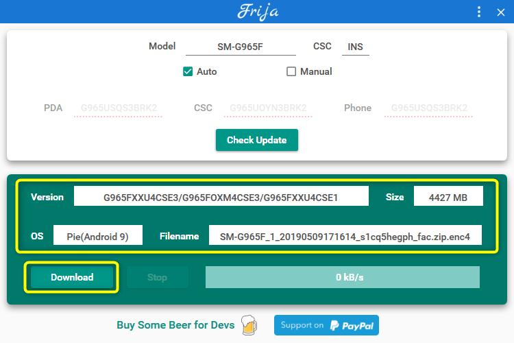 Frija三星官方ROM下载器