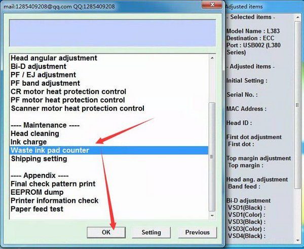 爱普生l3156废墨清零经常用的软件