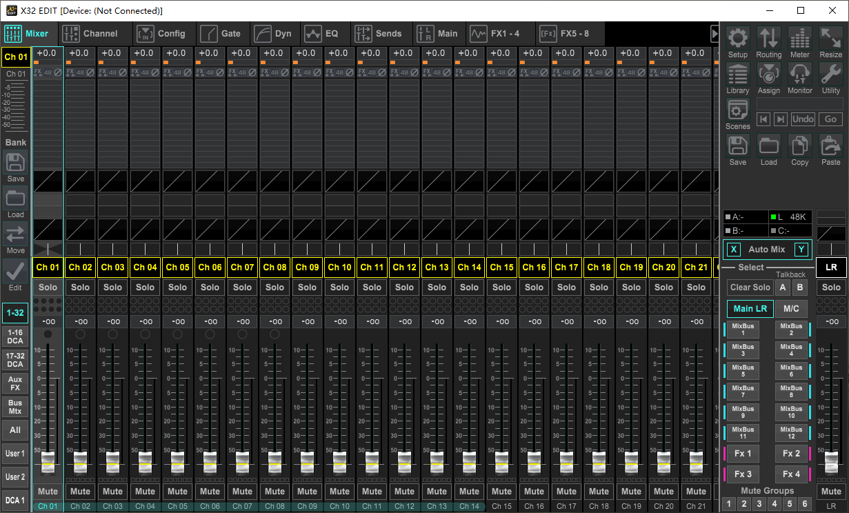 百灵达x32电脑控制经常用的软件