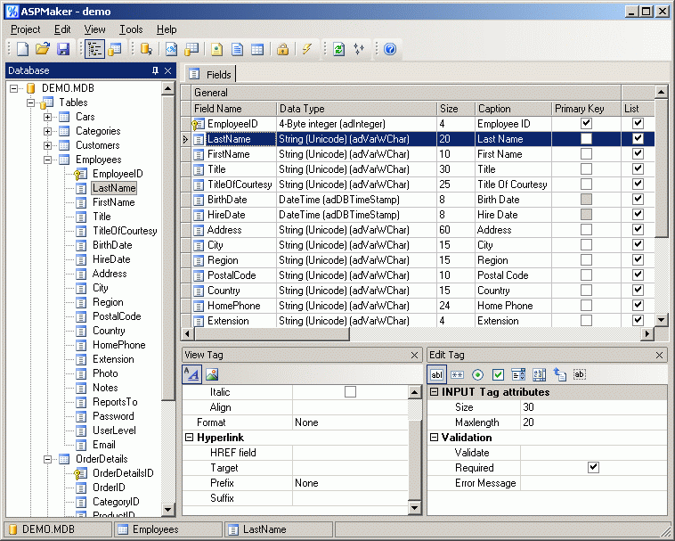 ASPMaker 2018.0.7