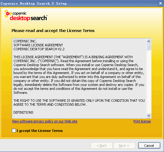 Copernic Desktop Search Lite v5.2.9