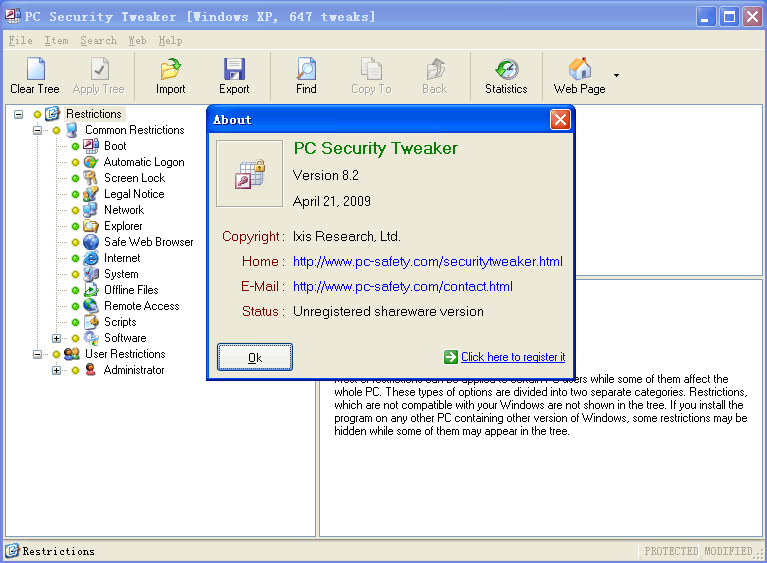 PC Security Tweaker v10.5