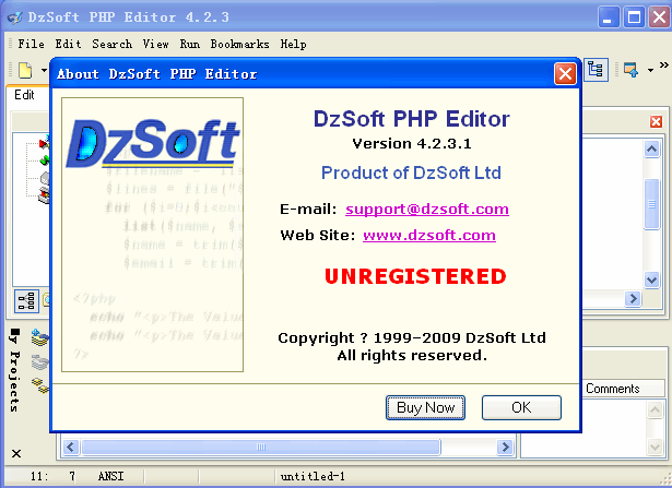 DzSoft PHP Editor v4.2.7.13