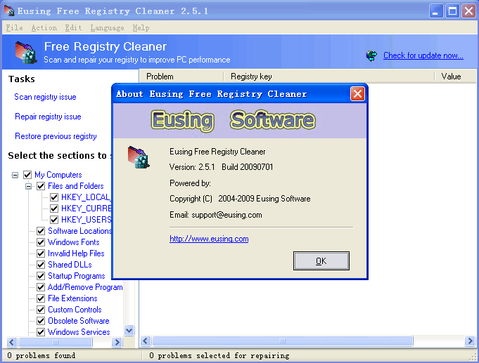 Eusing Free Registry Cleaner v4.2.0.4