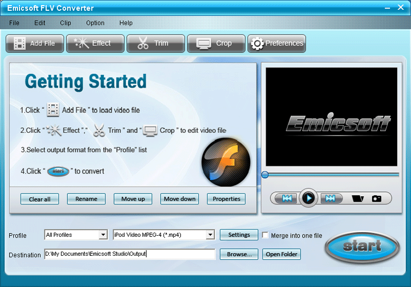 Emicsoft FLV Converter(flv转换器) v4.1.24