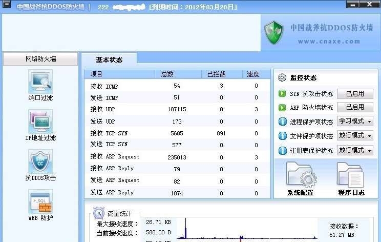 中国战斧抗DDoS防火墙 2011 Build 201102113