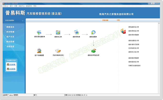 普易科斯汽修汽配管理软件 v6.0.829