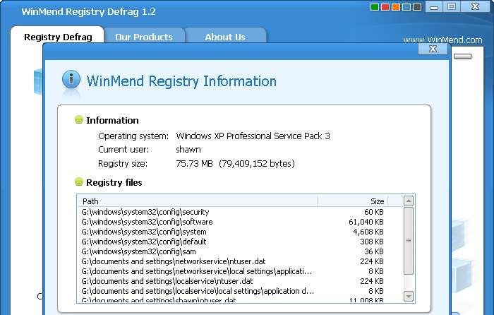 WinMend Registry Defrag v2.1.3