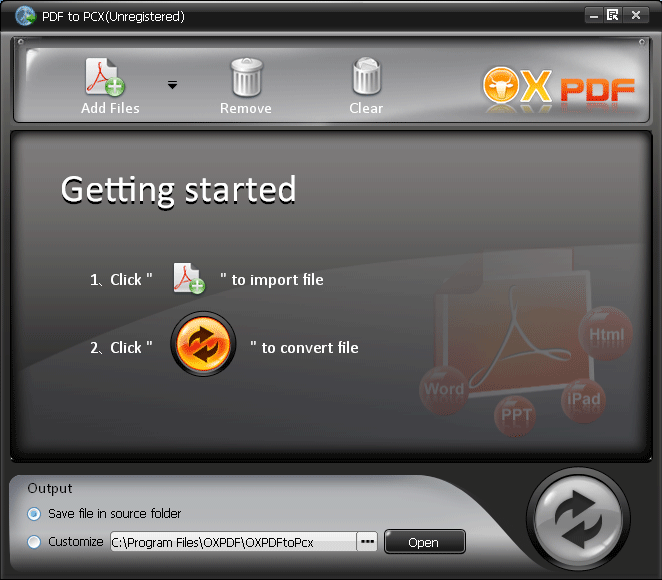 OX PDF to PCX Converter v1.0.31