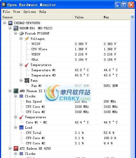 Open Hardware Monitor(硬件监控检测软件) v0.9.10