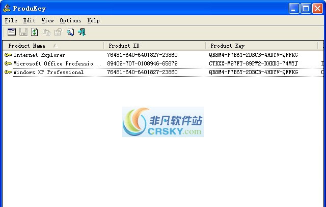 ProduKey(软件序号记录工具) v1.9