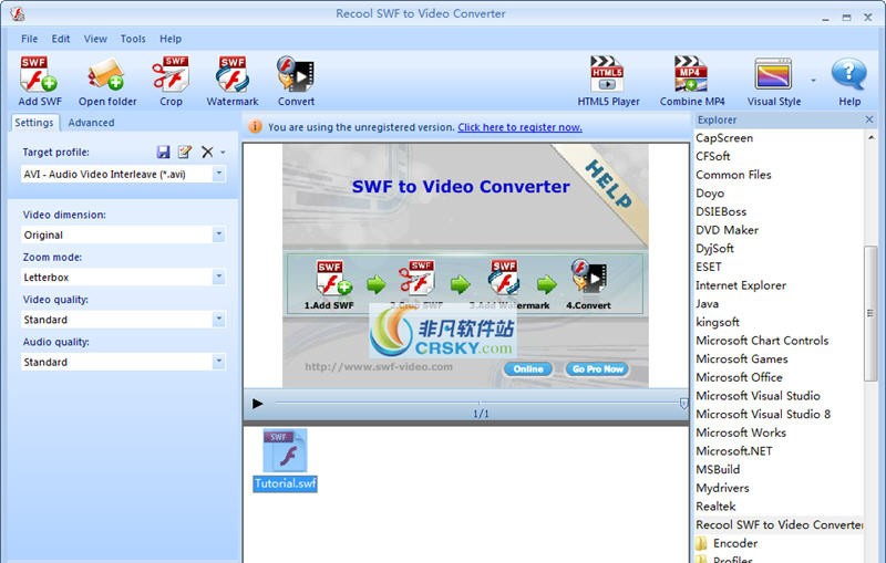 Recool SWF to Video Converter v2.10
