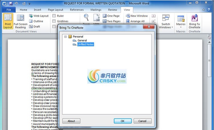 Bring to OneNote(数字笔记添加插件) v9.2.0.6