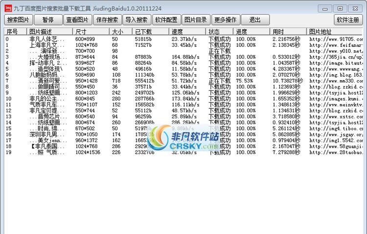 九丁百度图片下载搜索工具 v1.0.20111230