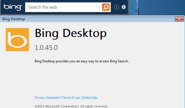 Microsoft Bing Desktop v1.0.45.5