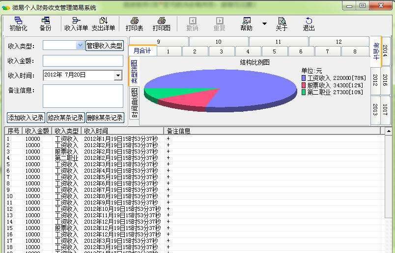 微易个人财务收支管理简易系统 v3.8