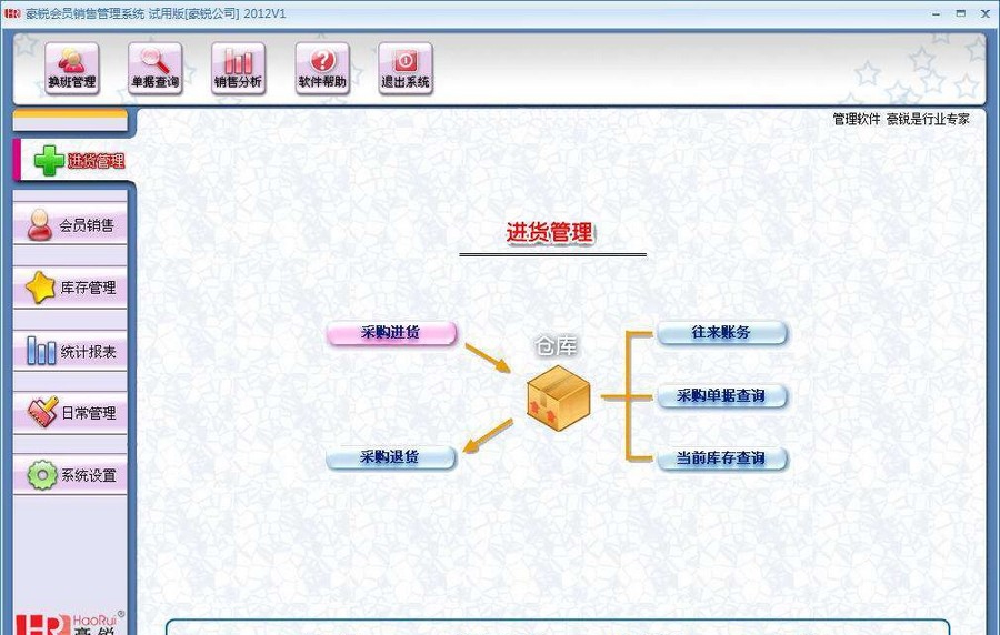 豪锐会员进销存管理软件 2018