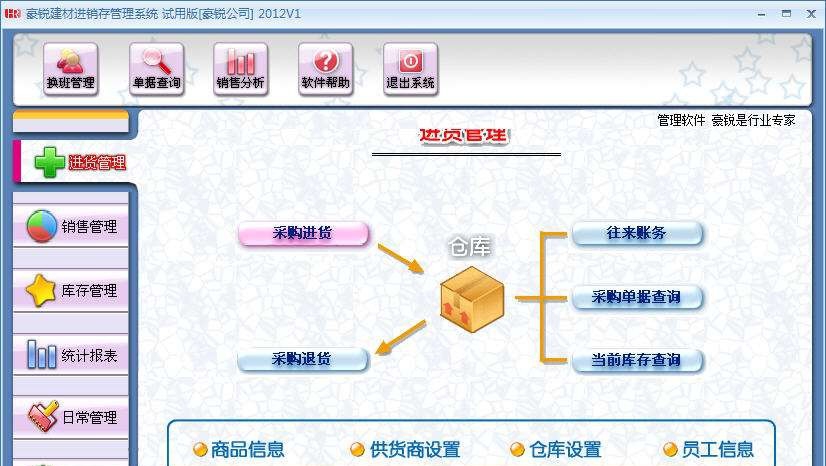 豪锐建材进销存管理软件 v2016