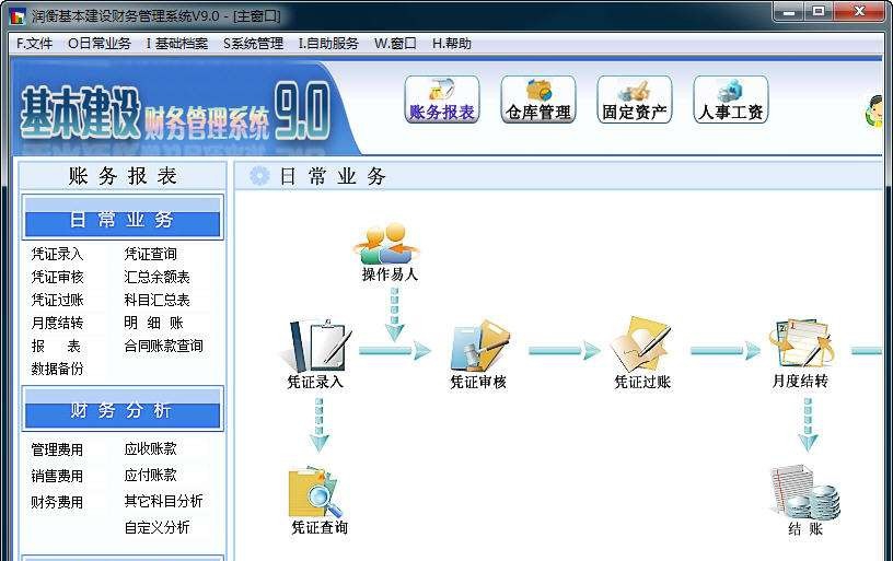 润衡基建财务管理软件 v9.4