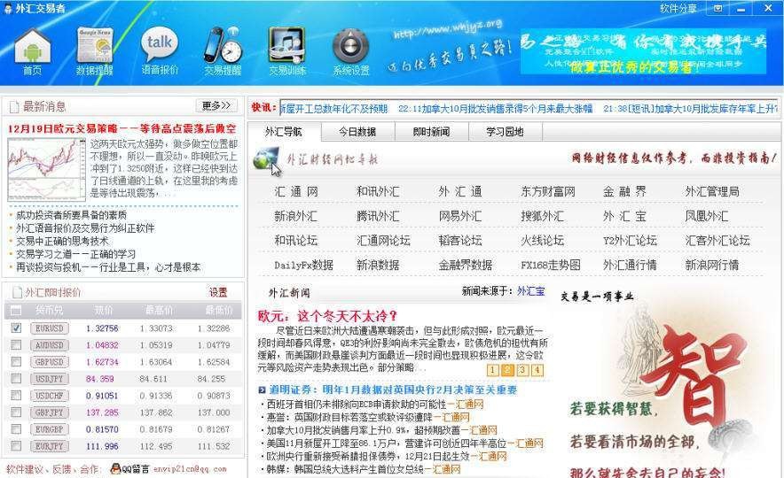 外汇交易者即时新闻语音报价软件 v2.8