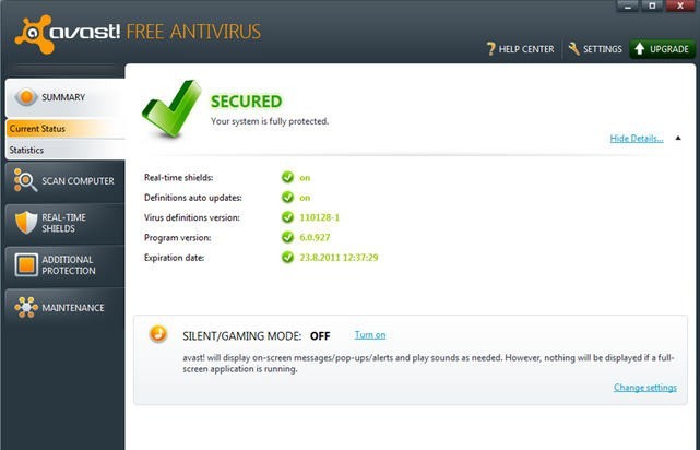 Avast! Free Antivirus v20.4.5312.6