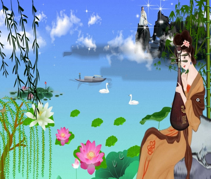 屏保(古典水墨音画仙女美景) v1.4