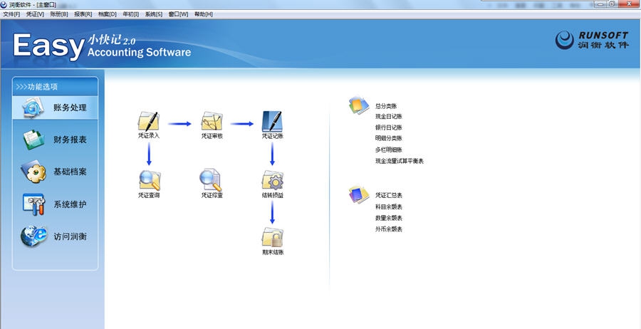润衡联辉小快记财务软件 v2.10