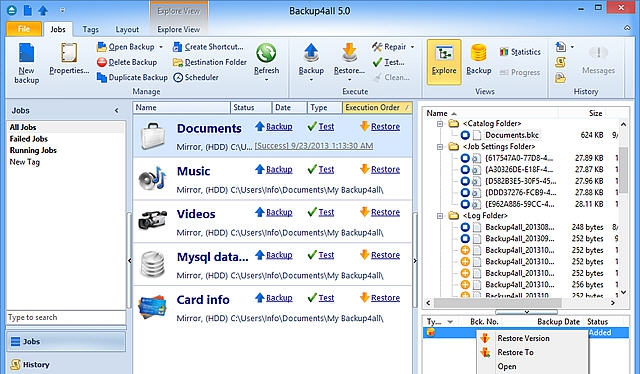 Backup4all v5.10 Backup4all v5.10