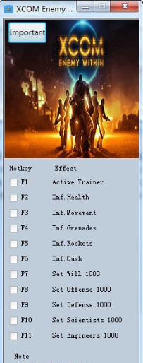 幽浮内部敌人六项修改器 v1.4