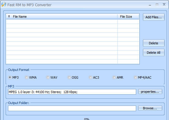 Fast RM to MP3 Converter v4.7