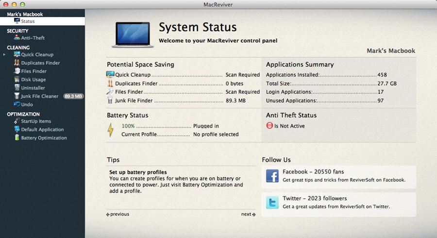 Macreviver(Mac系统优化软件) v1.0.10