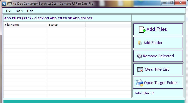 RTF to DOC Converter Batch(RTF文件批量转换) v2.0.5