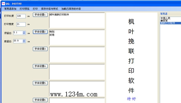 枫叶飘带打印软件 v3.12