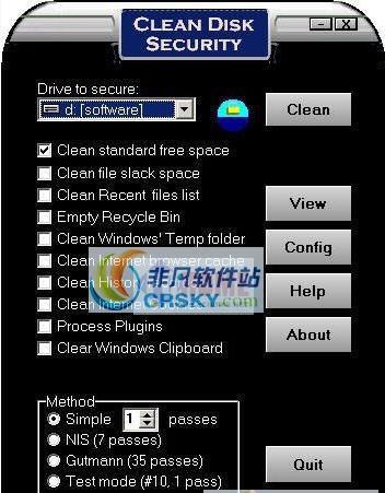 Clean Disk security v8.10