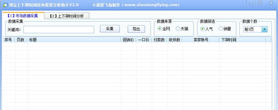 淘宝上下架时间竞争程度分析助手 v2.5