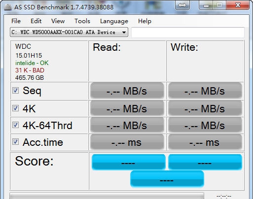 AS SSD Benchmark(SSD硬盘测速工具) v2.0.7316.34252