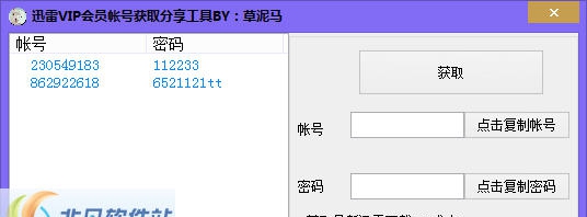 迅雷VIP会员帐号获取分享工具 v1.3