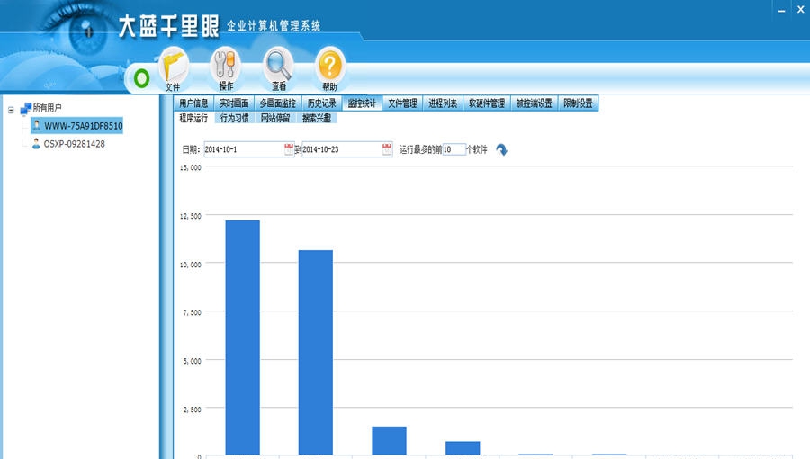大蓝千里眼电脑监控软件 局域网v1.4