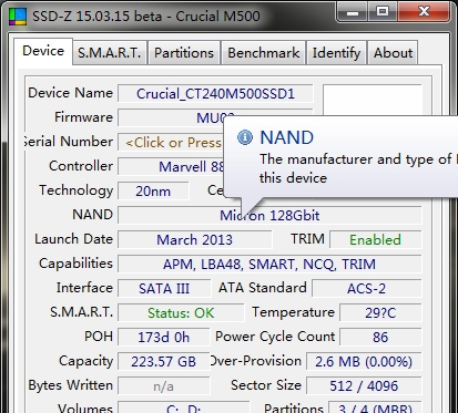 SSD-Z(固态硬盘检测工具) v16.09.8