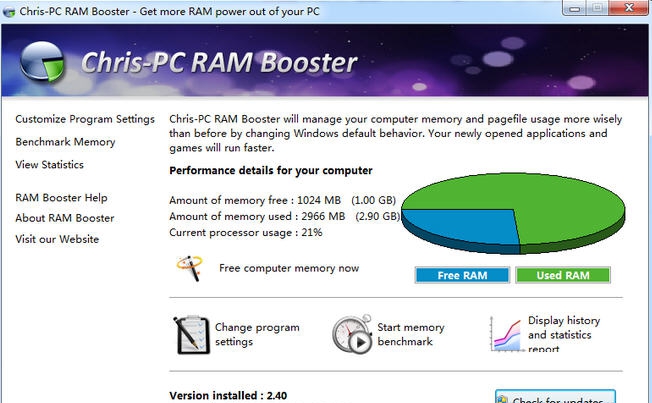 Chris-PC RAM Booster(内存优化工具) v5.05.35