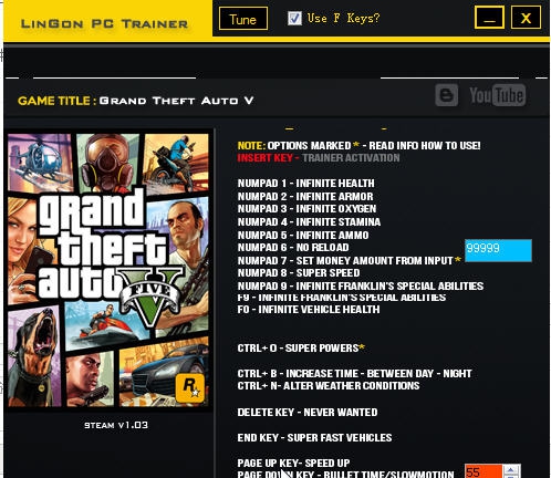 GTA5二十项修改器 v1.09