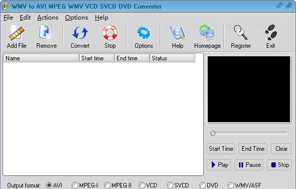 WMV to AVI MPEG VCD DVD Converter v1.45