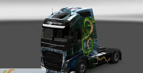 欧洲卡车模拟2中国龙皮肤mod v1.5