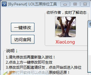 小龙LOL五黑排位工具 v1.6