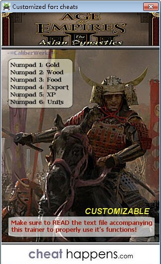 帝国时代3之亚洲王朝修改器 v1.7