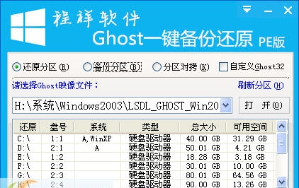 程祥软件Ghost备份还原 v1.3.6